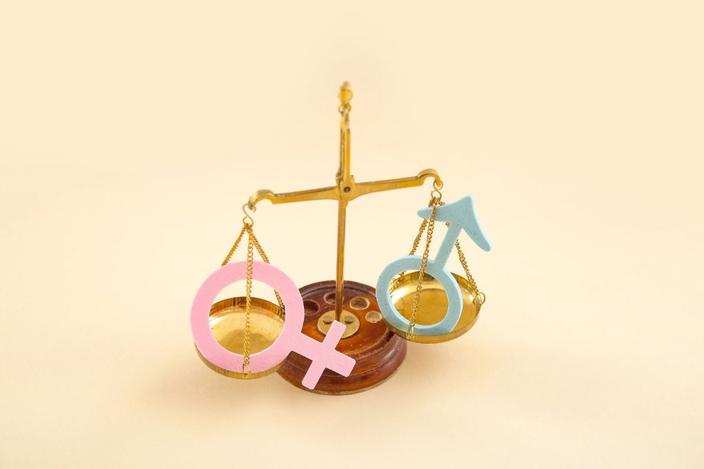 Gender symbols on weighing scales